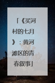 《买河村的七月》：黄河滩区的青春叙事