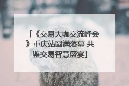 《交易大咖交流峰会》重庆站圆满落幕 共鉴交易智慧盛宴