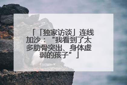 「独家访谈」连线加沙：“我看到了太多肋骨突出、身体虚弱的孩子”