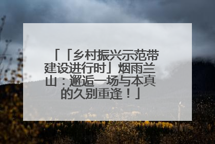 「乡村振兴示范带建设进行时」烟雨兰山：邂逅一场与本真的久别重逢！