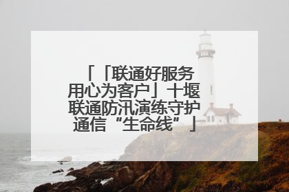 「联通好服务 用心为客户」十堰联通防汛演练守护通信“生命线”