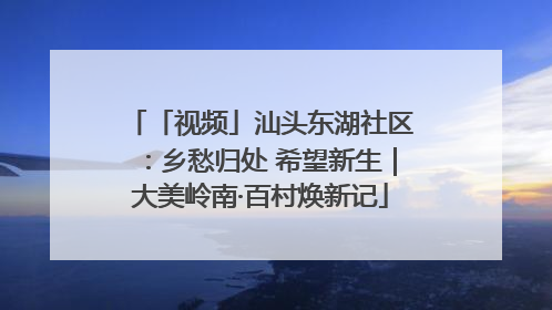 「视频」汕头东湖社区：乡愁归处 希望新生｜大美岭南·百村焕新记