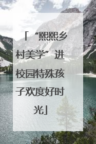 “熙熙乡村美学”进校园特殊孩子欢度好时光
