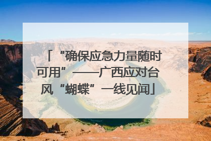“确保应急力量随时可用”——广西应对台风“蝴蝶”一线见闻