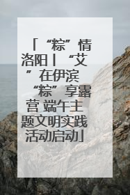 “粽”情洛阳丨“艾”在伊滨 “粽”享露营 端午主题文明实践活动启动