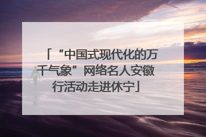 “中国式现代化的万千气象”网络名人安徽行活动走进休宁