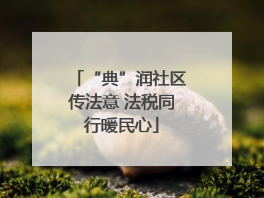“典”润社区传法意 法税同行暖民心