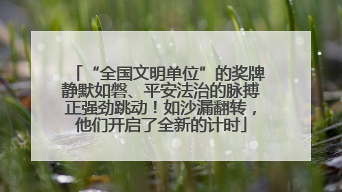 “全国文明单位”的奖牌静默如磐、平安法治的脉搏正强劲跳动！如沙漏翻转，他们开启了全新的计时