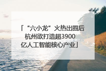 “六小龙”火热出圈后 杭州欲打造超3900亿人工智能核心产业