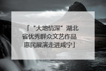 “大地情深”湖北省优秀群众文艺作品惠民展演走进咸宁