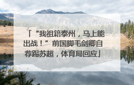 “我祖籍泰州，马上能出战！”前国脚毛剑卿自荐踢苏超，体育局回应
