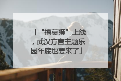 “搞莫狮”上线，武汉方言主题乐园年底也要来了
