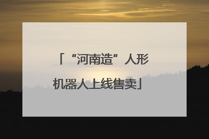“河南造”人形机器人上线售卖