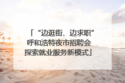 “边逛街、边求职” 呼和浩特夜市招聘会探索就业服务新模式