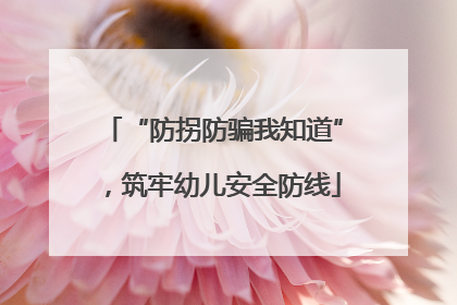 “防拐防骗我知道”，筑牢幼儿安全防线