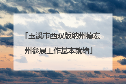 玉溪市西双版纳州德宏州参展工作基本就绪