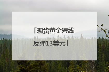 现货黄金短线反弹13美元