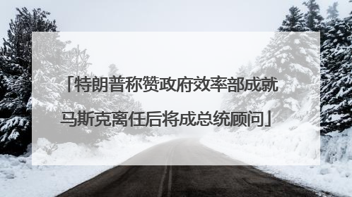 特朗普称赞政府效率部成就 马斯克离任后将成总统顾问