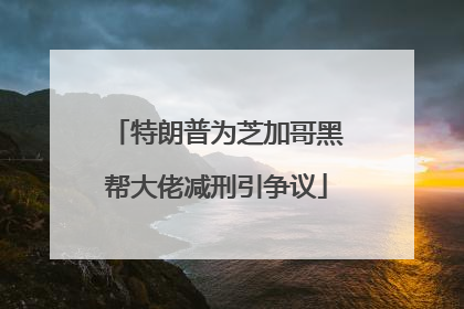 特朗普为芝加哥黑帮大佬减刑引争议