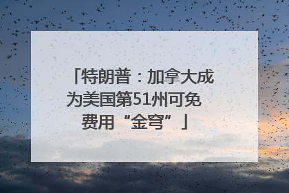 特朗普：加拿大成为美国第51州可免费用“金穹”