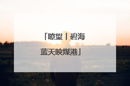 瞭望丨碧海蓝天映煤港