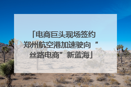 电商巨头现场签约 郑州航空港加速驶向“丝路电商”新蓝海