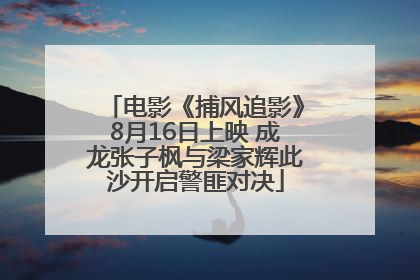 电影《捕风追影》8月16日上映 成龙张子枫与梁家辉此沙开启警匪对决