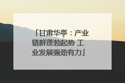 甘肃华亭：产业链群蓬勃起势 工业发展强劲有力
