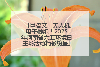 甲骨文、无人机、电子鞭炮！2025年河南省六五环境日主场活动精彩纷呈