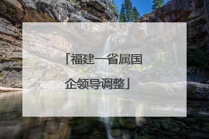 福建一省属国企领导调整