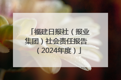 福建日报社（报业集团）社会责任报告（2024年度）