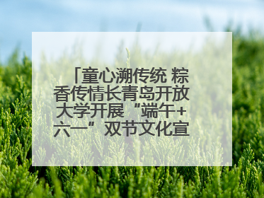 童心溯传统 粽香传情长青岛开放大学开展“端午+六一”双节文化宣讲活动