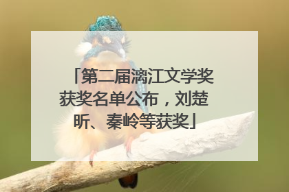 第二届漓江文学奖获奖名单公布，刘楚昕、秦岭等获奖