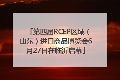第四届RCEP区域（山东）进口商品博览会6月27日在临沂启幕
