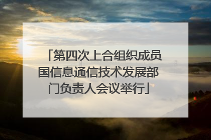 第四次上合组织成员国信息通信技术发展部门负责人会议举行