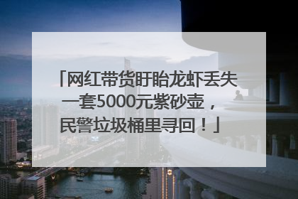 网红带货盱眙龙虾丢失一套5000元紫砂壶，民警垃圾桶里寻回！