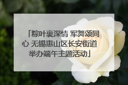 粽叶裹深情 军舞颂同心 无锡惠山区长安街道举办端午主题活动