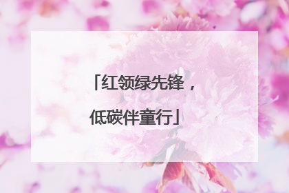 红领绿先锋，低碳伴童行