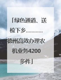 绿色通道、送检下乡…………德州高效办理农机业务4200多件