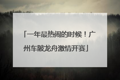 一年最热闹的时候！广州车陂龙舟激情开赛