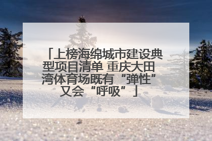 上榜海绵城市建设典型项目清单 重庆大田湾体育场既有“弹性”又会“呼吸”