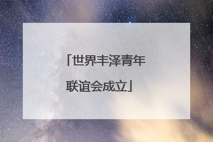 世界丰泽青年联谊会成立
