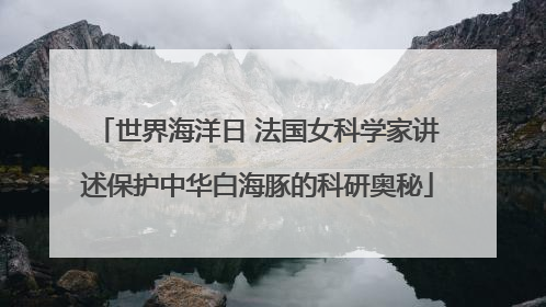 世界海洋日 法国女科学家讲述保护中华白海豚的科研奥秘