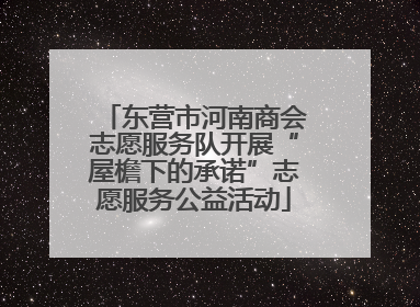 东营市河南商会志愿服务队开展“屋檐下的承诺”志愿服务公益活动