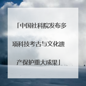 中国社科院发布多项科技考古与文化遗产保护重大成果