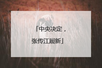 中央决定，张传江履新