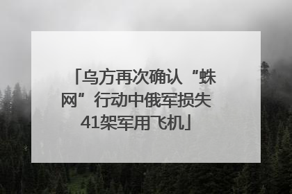 乌方再次确认“蛛网”行动中俄军损失41架军用飞机