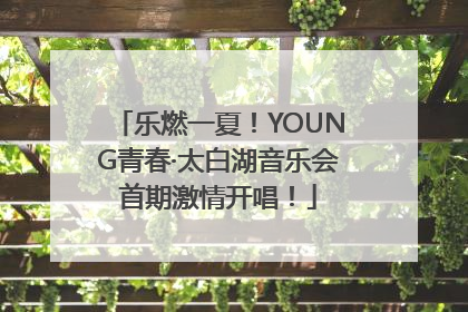 乐燃一夏！YOUNG青春·太白湖音乐会首期激情开唱！