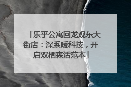 乐乎公寓回龙观东大街店：深系暖科技，开启双栖森活范本