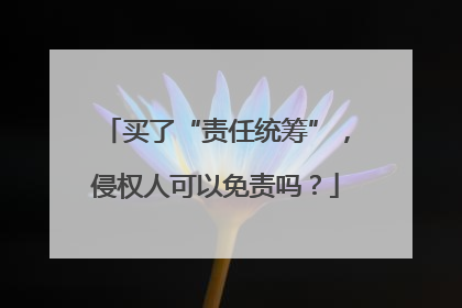买了“责任统筹”，侵权人可以免责吗？